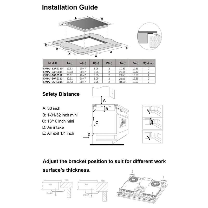 2 Piece Kitchen Appliances Packages Including 36" Radiant Electric